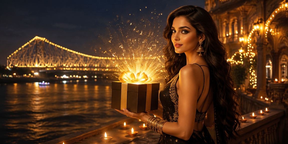 Player logging into online casino on mobile device with festive lights